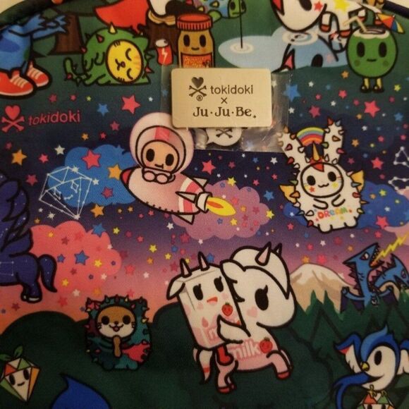 JuJuBe CAMP TOKI Freedom 2 in 1 Belt Bag Clutch Fanny JJB Skyline Strawberry - Picture 2 of 5